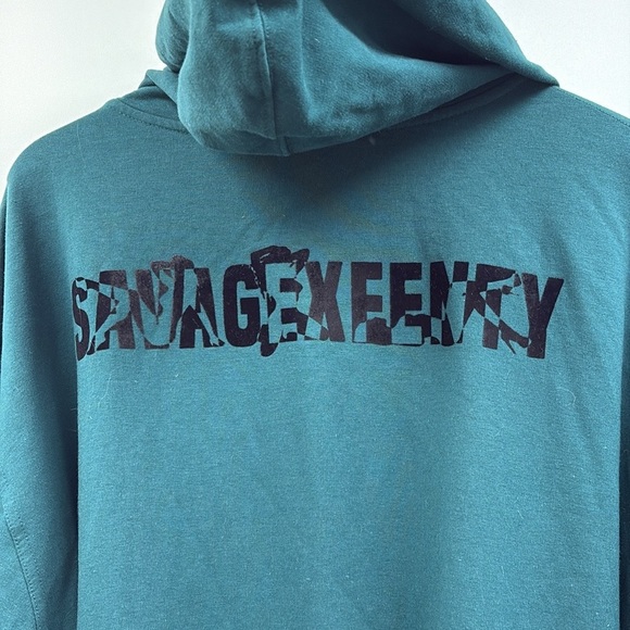 Savage x Fenty Showgirl Logo Fleece Robe Lounge Green Medium/Large - Picture 6 of 9